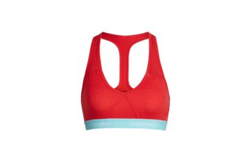 Image of Icebreaker Sprite Racerback Bra - Women's, Ember/Aqua Splash, Medium, 103020611M