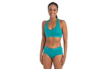 Image of Icebreaker Sprite Racerback Bra - Womens, Flux Green, Large, IB103020861L