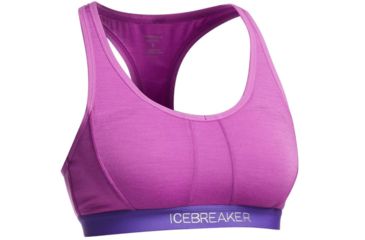 Image of Icebreaker Sprite Racerback Bra - Women's, Sweetpea/Lupin, L/XL, 100500-Sweetpea/Lupin-L/XL