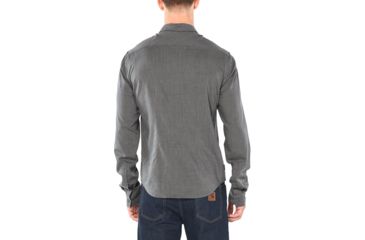 Image of Icebreaker Steveston Long Sleeve Flannel Shirt - Mens, Gritstone HTHR, Small, 104821013S