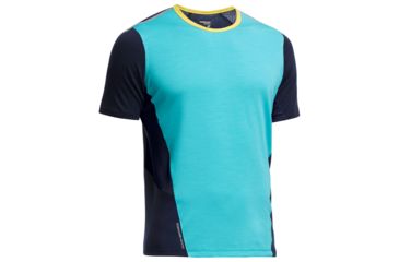 Image of Icebreaker Strike Short Sleeve Crewe - Mens-Aquamarine/Admiral/Fuse-Small