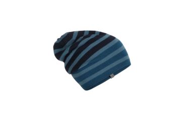 Image of Icebreaker Stripe Slouch Beanie, Prussian Blue, One Size, 104403401OS