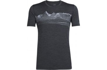 Image of Icebreaker Tech Lite Short Sleeve Crew Pyrenees - Men's-Jet Heather-Small