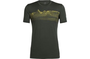 Image of Icebreaker Tech Lite Short Sleeve Crew Pyrenees - Men's-Kale-X-Large