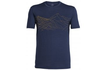 Image of Icebreaker Tech Lite Short Sleeve Crew Topochartic - Men's-Admiral-Small