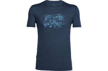 Image of Icebreaker Tech Lite Short Sleeve Crew Van Life - Men's-Fathom Heather-Large