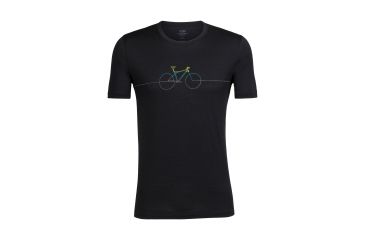 Image of Icebreaker Tech Lite Short Sleeve Crewe Cadence, Black, L, 104134001L