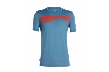 Image of Icebreaker Tech Lite Short Sleeve Crewe Cook By Night - Mens, Thunder, XL, 104690402XL