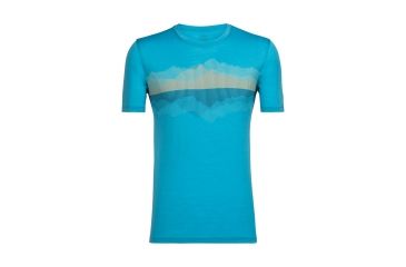 Image of Icebreaker Tech Lite Short Sleeve Crewe Cook Reflected, Mediterranean, L, 104129401L