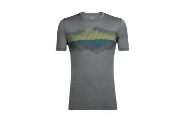 Image of Icebreaker Tech Lite Short Sleeve Crewe Cook Reflected, Metal, M, 104129001M
