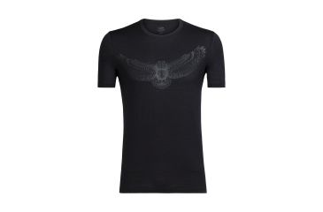 Image of Icebreaker Tech Lite Short Sleeve Crewe Night Owl, Black, L, 104137001L
