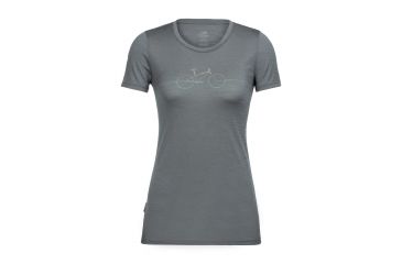 Image of Icebreaker Tech Lite Short Sleeve Low Crewe Cadence, Metal, L, 104156001L