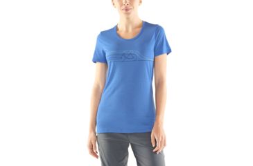 Image of Icebreaker Tech Lite Short Sleeve Low Crewe Cadence Pulse- Womens, Cove, Small, 104602401S