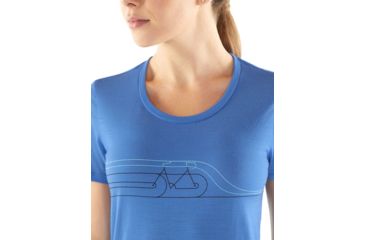 Image of Icebreaker Tech Lite Short Sleeve Low Crewe Cadence Pulse- Womens, Cove, Small, 104602401S
