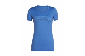 Image of Icebreaker Tech Lite Short Sleeve Low Crewe Cadence Pulse- Womens, Cove, Small, 104602401S