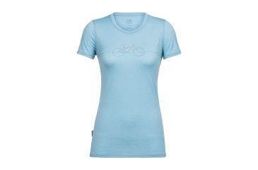 Image of Icebreaker Tech Lite Short Sleeve Low Crewe Cadence, Waterfall, L, 104156401L