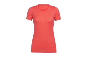 Image of Icebreaker Tech Lite Short Sleeve Low Crewe, Poppy Red, XS, 104262601XS