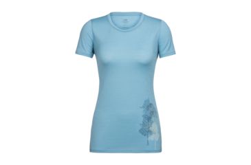 Image of Icebreaker Tech Lite Short Sleeve Low Crewe Through the Forest, Waterfall, L, 104154401L