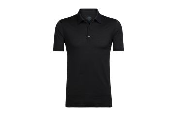 Image of Icebreaker Tech Lite Short Sleeve Polo, Black, L, 104124001L