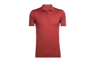 Image of Icebreaker Tech Lite Short Sleeve Polo, Vintage Red, S, 104124601S
