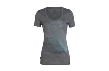 Image of Icebreaker Tech Lite Short Sleeve Scoop Plume - Womens, Gritstone HTHR, L, 104604001L
