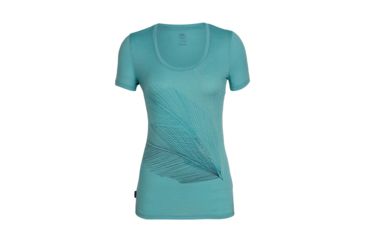 Image of Icebreaker Tech Lite Short Sleeve Scoop Plume - Womens, Ocean, L, 104604301L