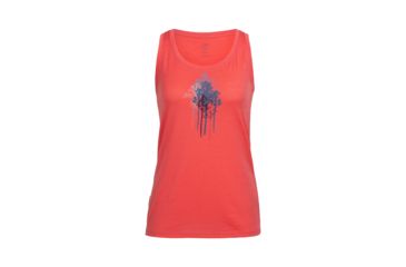 Image of Icebreaker Tech Lite Tank Through the Trees, Poppy Red, L, 104152601L
