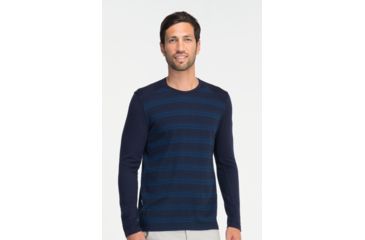 Image of Icebreaker Tech Long Sleeve Crew Top - Men's-Admiral Overdye-XX-Large