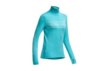 Image of Icebreaker Tech Long Sleeve Half Zip Top - Women's-Fair Isle Glacier-Medium