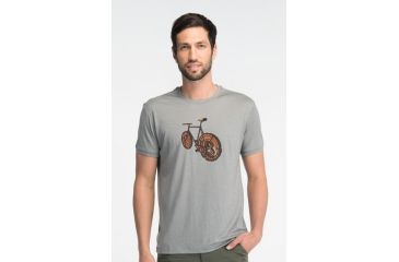 Image of Icebreaker Tech T Lite Short Sleeve Logbike Clearance - Men's-Fossil-Large
