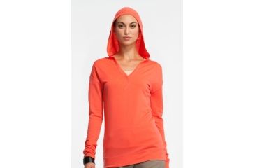 Image of Icebreaker Vista Long Sleeve Hood Clearance - Women's-Azalea-X-Small
