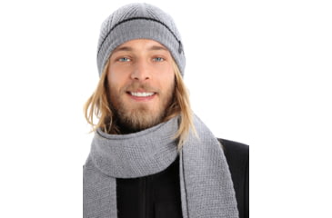 Image of Icebreaker Waypoint Beanie, Gritstone Heather/Black, One Size, IB104886A11OS