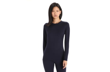 Image of Icebreaker Women Merino 200 Oasis LS Crewe, Midnight Navy, L, IB104375401L