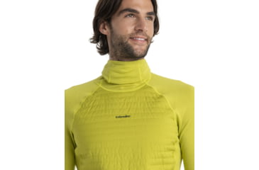 Image of Icebreaker ZoneKnit Insulated Long Sleeve Thermal Hoodie - Mens, Bio Lime, Large, IB0A56GR864L