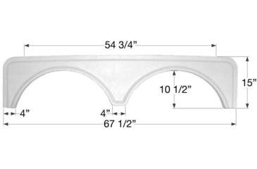 Image of Icon 00416 Tandem Axle Fender Skirt Fs668, Polar White, 416