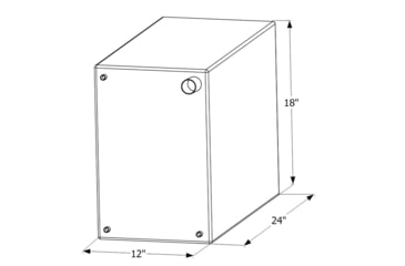 Image of Icon Fresh Water Tank With 1/2in.Ftp And 1-1/4" Filler Wt2454, 24in x 12in x 18", 20 Gallon, 12454