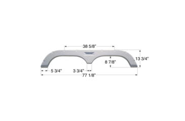 Image of Icon Tandem Axle Fender Skirt Fs720 For Fleetwood, Polar White, 1474