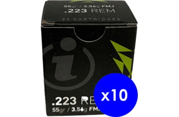 Image of Igman, .223 Remington, 55 grain, Full Metal Jacket, Brass, Centerfire Rifle Ammo, 200 Rounds, LREM223