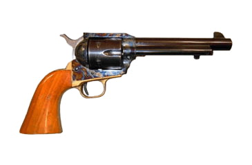 Image of Iver Johnson Arms Cattleman Revolver, .44 Remington Magnum, 5.5in barrel, case color steel frame, smooth walnut grip, revolving chamber, fixed blade and notch, 6 round cylinder, IJ-CN-.44 RN MG-5.5-1-FRRMPG