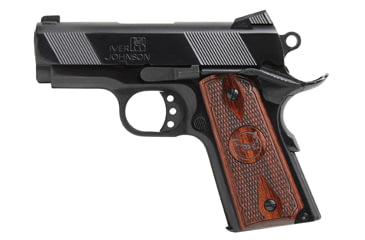 Image of Iver Johnson Arms Thrasher Pistol, .40 S&amp;W, 3.125in barrel, blued finish steel frame, checkered walnut grip, recoil operated semi-automatic, fixed combat, 8 round magazine, IJT-40SW-3.125-1-FRRMPG