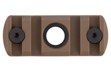 Image of IMI Defense 4 Notch M-LOK Rail Section With Integrated QD Port, Polymer, FDE, 14443