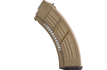 Image of IMI Defense AK-47 7.62X39 30 Round Polymer Rifle Magazine w/ Window, FDE, 30, 74723