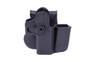 Image of IMI Defense Polymer OWB Paddle Holster, Glock 17, Glock 18, Glock 19, Glock 19X, Glock 28, Glock 31, Glock 32, Glock 36, Glock 45, Glock 22, Glock 23, Black, Right, IMI-Z1023-GK3-BLACK