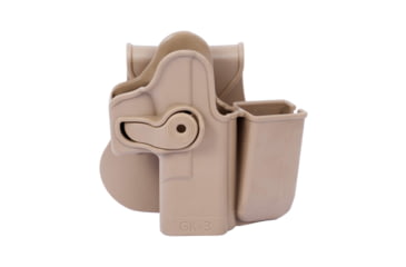 Image of IMI Defense Polymer OWB Paddle Holster, Glock 17, Glock 18, Glock 19, Glock 19X, Glock 28, Glock 31, Glock 32, Glock 36, Glock 45, Glock 22, Glock 23, Flat Dark Earth, Right, IMI-Z1023-GK3-FDE