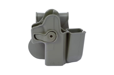 Image of IMI Defense Polymer OWB Paddle Holster, Glock 17, Glock 18, Glock 19, Glock 19X, Glock 28, Glock 31, Glock 32, Glock 36, Glock 45, Glock 22, Glock 23, Olive Drab Green, Right, IMI-Z1023-GK3-O.D. GREEN