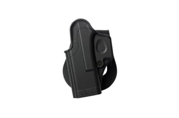 Image of IMI Defense One Piece OWB Paddle Polymer Holster, Glock 17/18/19/19X/26/27/28/31/32/36/45,Glock 22/23,Bul M-5, Left Hand, Black, IMI-Z8010LH(GK1L)BLACK
