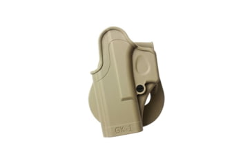 Image of IMI Defense One Piece OWB Paddle Polymer Holster, Glock 17/18/19/19X/26/27/28/31/32/36/45,Glock 22/23,Bul M-5, Left Hand, FDE, IMI-Z8010LH(GK1L)FDE
