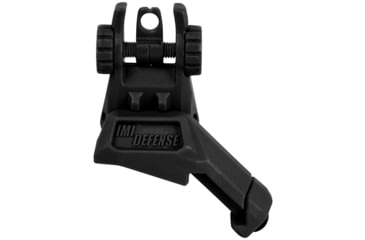 Image of IMI Defense TRS Polymer Rear Flip Up Sight, 45 Degrees Offset, Black, 14650