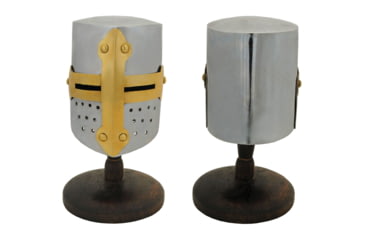 Image of India Made Mini Crusader Helmet w/ Stand