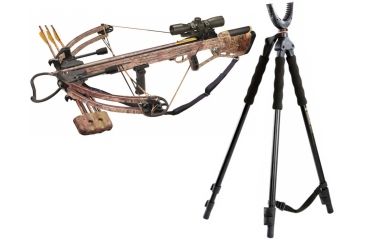 Image of Inferno Blaze II Crossbow, w/Illuminated Reticle Scope, 198 W/ Vanguard Quest Tripod